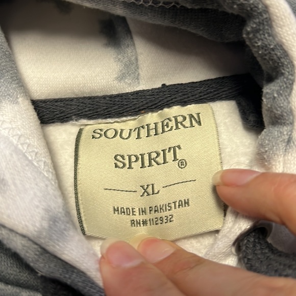 Charcoal Tie Dyed Hoodie size XL - Picture 4 of 5